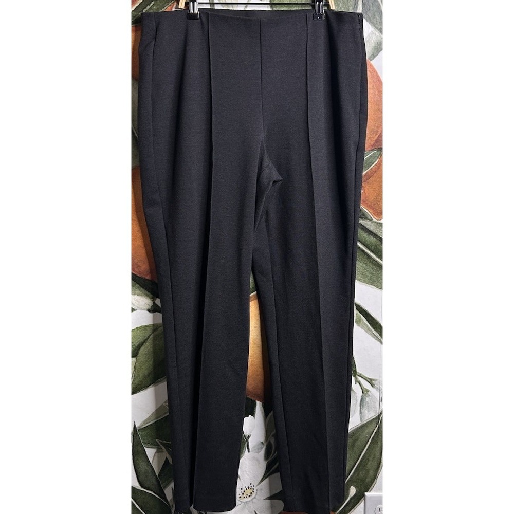 Chicos Size 2 US Large Side Zip Pull on Elastic Waist Pants Gray